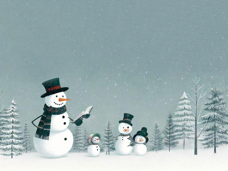 Snemænd på snemark